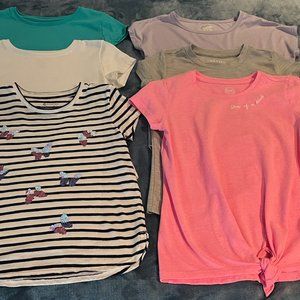 Lot of 6 (six) Girl’s Size7/8 Short Sleeve T-shirts (no tags)